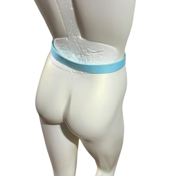 Vintage Adjustable Light Blue Fabric Belt - Small/Medium Waist - Picture 3 of 16